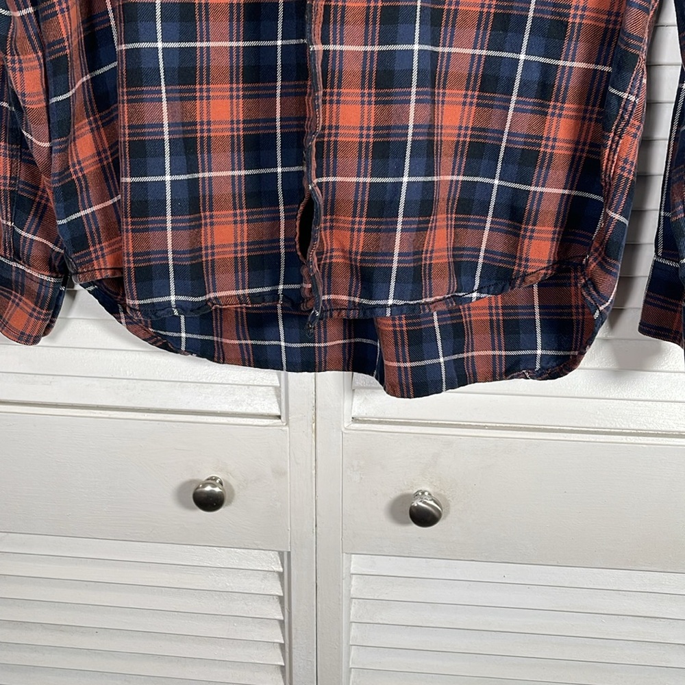 VANS Sycamore Flannel Long Sleeve Shirt, Dress Blue Sequoia, Size Large, Stylish - Picture 4 of 15